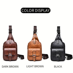 WEIXIER Men's Crossbody Pu Material