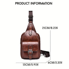 WEIXIER Men's Crossbody Pu Material