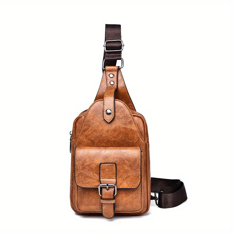 WEIXIER Men's Crossbody Pu Material