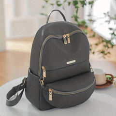 Functional Backpack Purse Zipper Preppy Back To School Daypack
