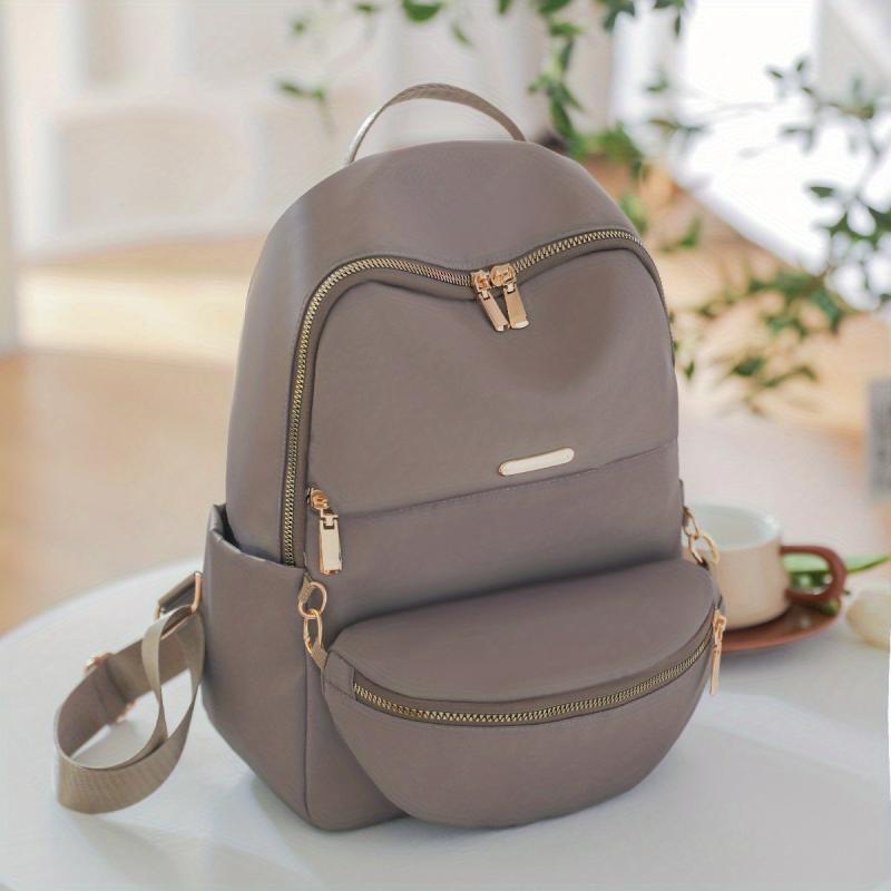 Functional Backpack Purse Zipper Preppy Back To School Daypack