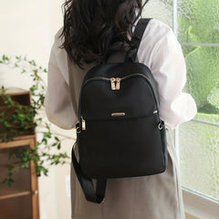 Functional Backpack Purse Zipper Preppy Back To School Daypack
