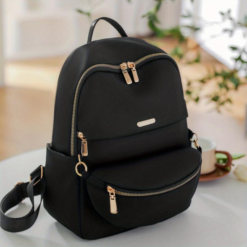Functional Backpack Purse Zipper Preppy Back To School Daypack
