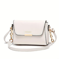 PU Leather Flap Crossbody Bag Small Square Handbag