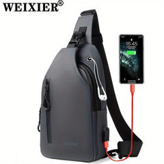 WEIXIER Chest Bag Men's Messenger Bag Large Capacity Shoulder Bag