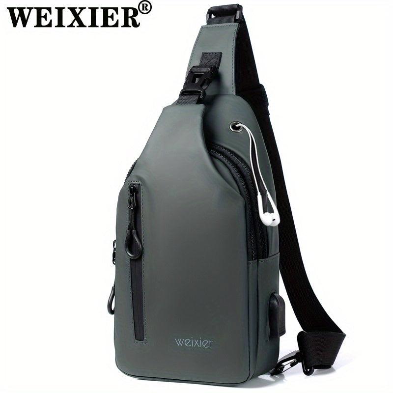 WEIXIER Chest Bag Men's Messenger Bag Large Capacity Shoulder Bag