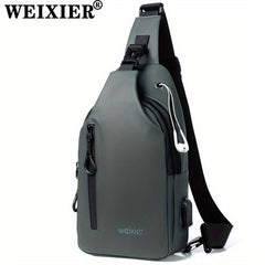 WEIXIER Chest Bag Men's Messenger Bag Large Capacity Shoulder Bag