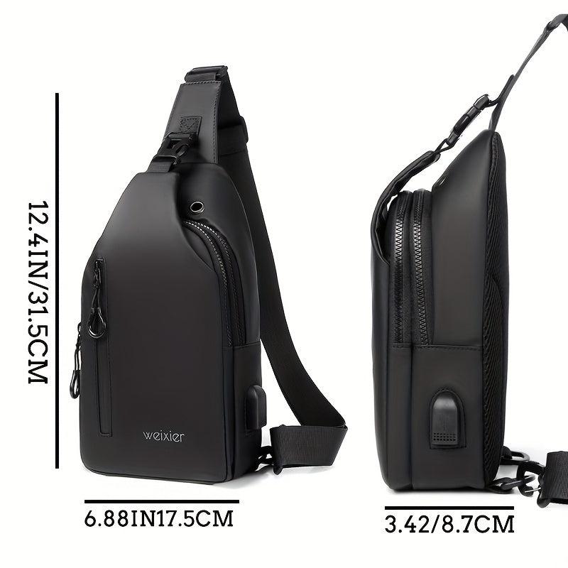 WEIXIER Chest Bag Men's Messenger Bag Large Capacity Shoulder Bag