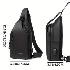 WEIXIER Chest Bag Men's Messenger Bag Large Capacity Shoulder Bag