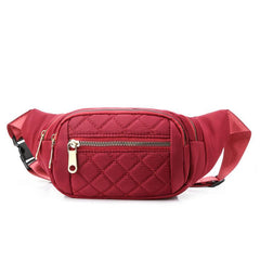 Plaid Waist Bag Female Oxford Waterproof Belt Bags Crossbody Chest Bag Fanny Pac