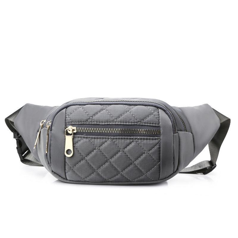 Plaid Waist Bag Female Oxford Waterproof Belt Bags Crossbody Chest Bag Fanny Pac