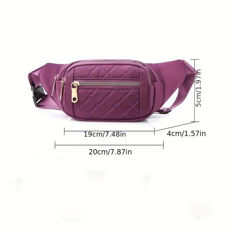 Plaid Waist Bag Female Oxford Waterproof Belt Bags Crossbody Chest Bag Fanny Pac