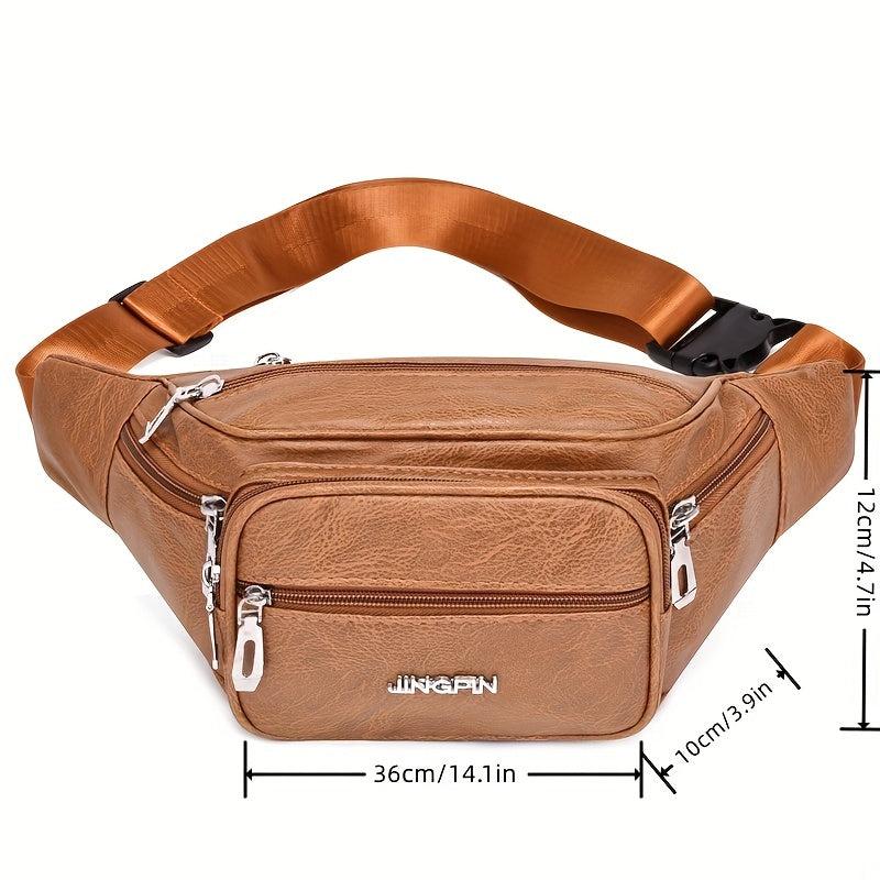 Men's Brown Retro Large Capacity Shoulder Bag PU Leather Casual