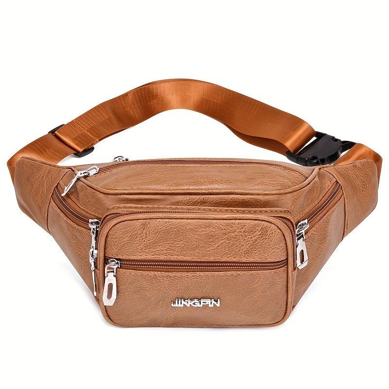 Men's Brown Retro Large Capacity Shoulder Bag PU Leather Casual