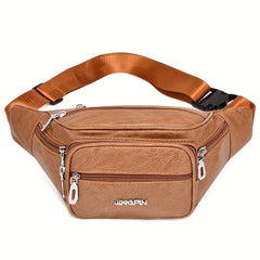 Men's Brown Retro Large Capacity Shoulder Bag PU Leather Casual
