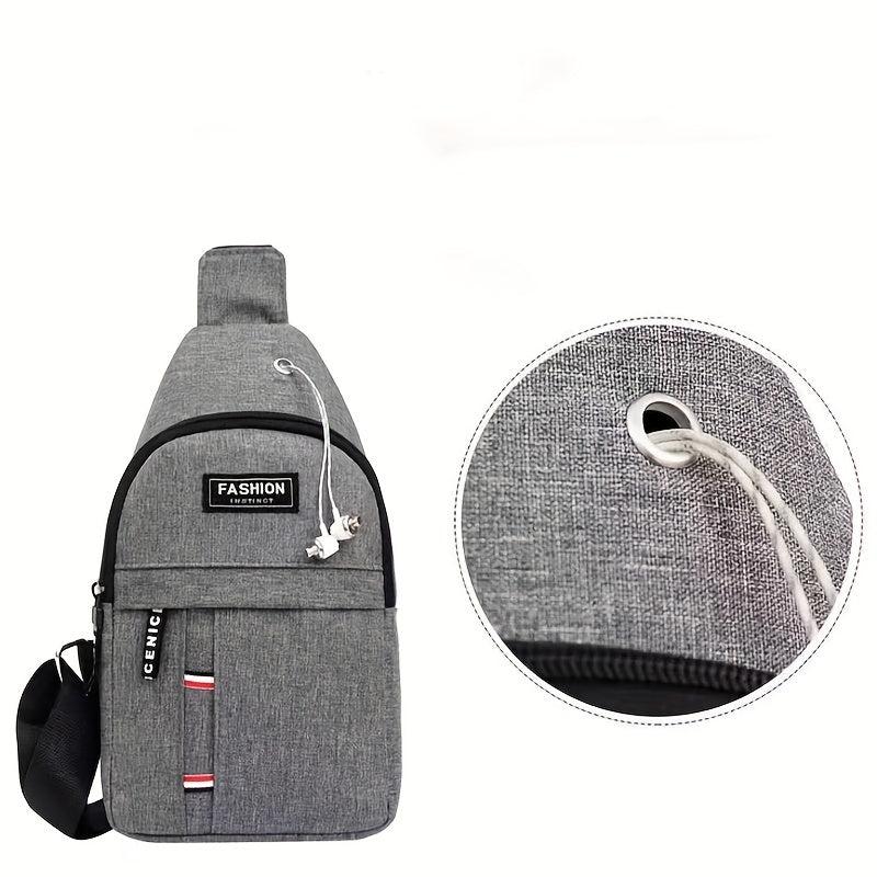 Canvas Crossbody Chest Bag Sling Bag For Outdoor Sports