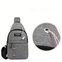 Canvas Crossbody Chest Bag Sling Bag For Outdoor Sports
