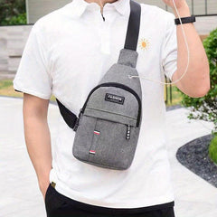 Canvas Crossbody Chest Bag Sling Bag For Outdoor Sports