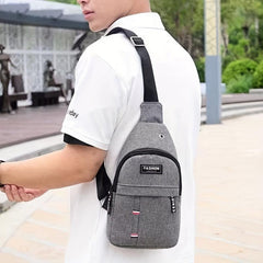 Canvas Crossbody Chest Bag Sling Bag For Outdoor Sports