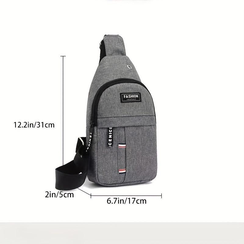 Canvas Crossbody Chest Bag Sling Bag For Outdoor Sports