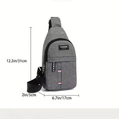 Canvas Crossbody Chest Bag Sling Bag For Outdoor Sports