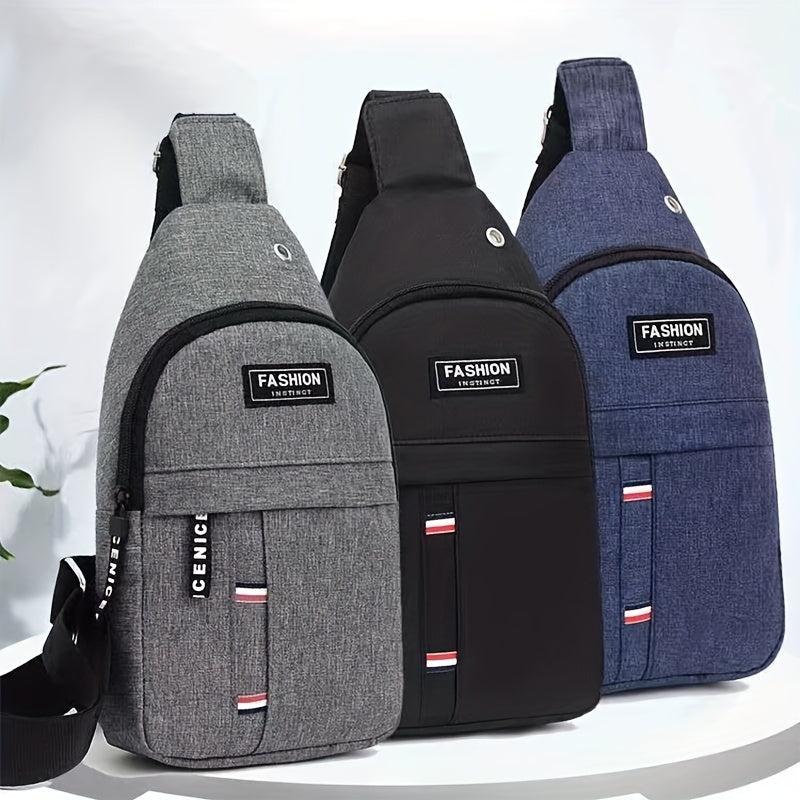 Canvas Crossbody Chest Bag Sling Bag For Outdoor Sports