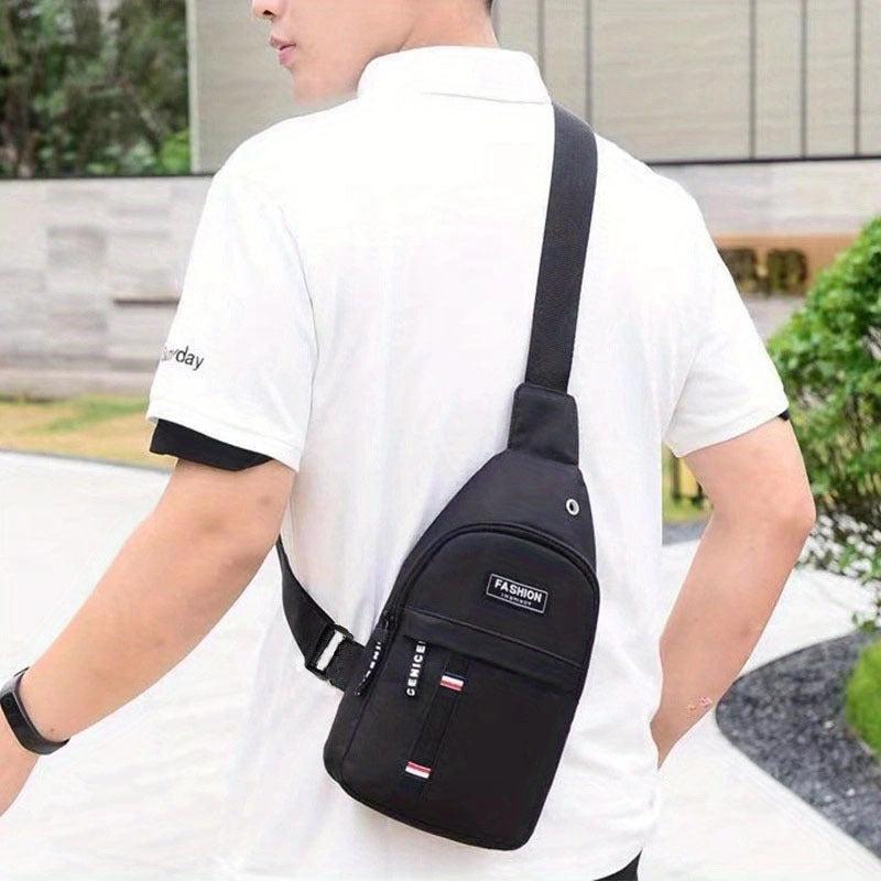 Canvas Crossbody Chest Bag Sling Bag For Outdoor Sports