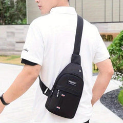 Canvas Crossbody Chest Bag Sling Bag For Outdoor Sports
