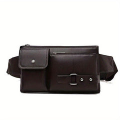 Men's Waterproof Leather Chest Bag Business Wear resistant Strap