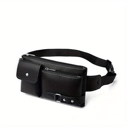 Men's Waterproof Leather Chest Bag Business Wear resistant Strap