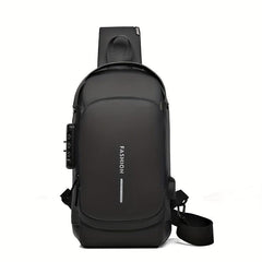 USB Rechargeable Men's Chest Bag Messenger Bag