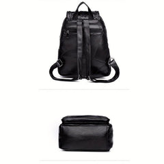 Women's Flap Backpack Tassel Decor PU Daypack Casual Travel School Bag