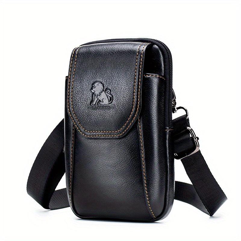 Casual Leather Men's Waist Bag Adjustable