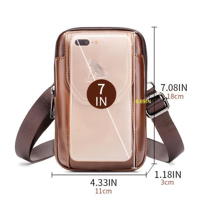 Casual Leather Men's Waist Bag Adjustable