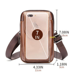 Casual Leather Men's Waist Bag Adjustable