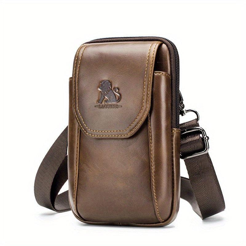 Casual Leather Men's Waist Bag Adjustable