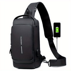 Outdoor Sports Chest Bag With USB Charging And Password Lock