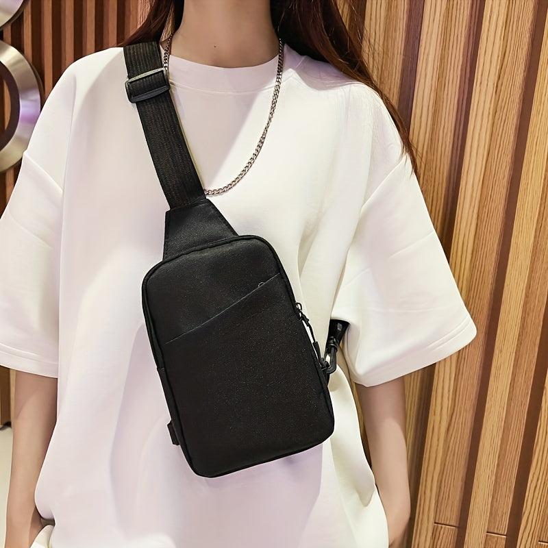 Casual Fitness Sports Waist Bag Chest Bag Minimalist Zipper