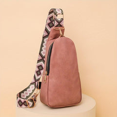 Men's Leather Crossbody Bag Vintage Chest Bag Multifunctional Diagonal Shoulder
