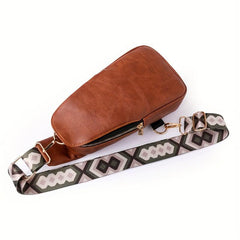 Men's Leather Crossbody Bag Vintage Chest Bag Multifunctional Diagonal Shoulder