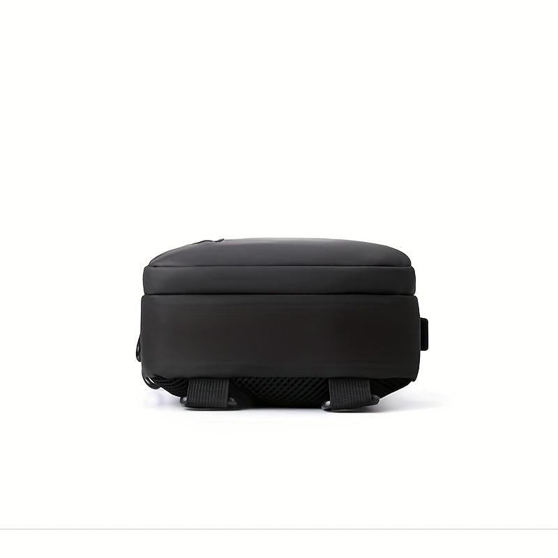 Casual Messenger Bag Men's Large Capacity USB Charging Chest Bag
