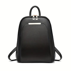 Women's Small Faux Leather Backpack Zipper Closure