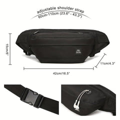 Messenger Bag With Earphone Hole Men's Women's Single Shoulder Crossbody Bag