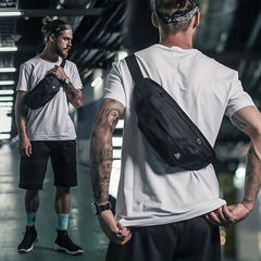 Messenger Bag With Earphone Hole Men's Women's Single Shoulder Crossbody Bag
