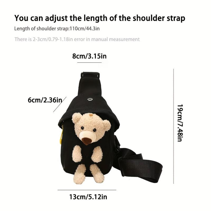 Kids Bear Chest Bag Hole Bag Cartoon Bag for Children