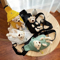 Kids Bear Chest Bag Hole Bag Cartoon Bag for Children