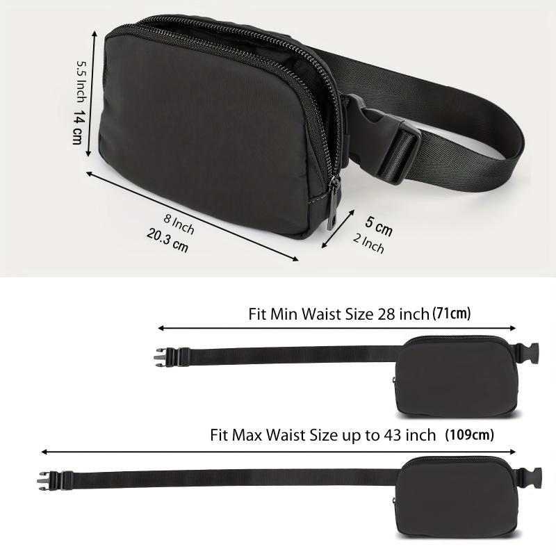 Unisex Mini Fanny Pack Waist Bag Adjustable Strap for Travel Hiking