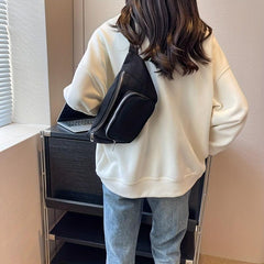 Large Capacity Waist Bag Chest Bag Zipper Crossbody Bag for Travel Daily Use