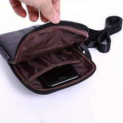 Men's Leather Belt Clip Crossbody Bag