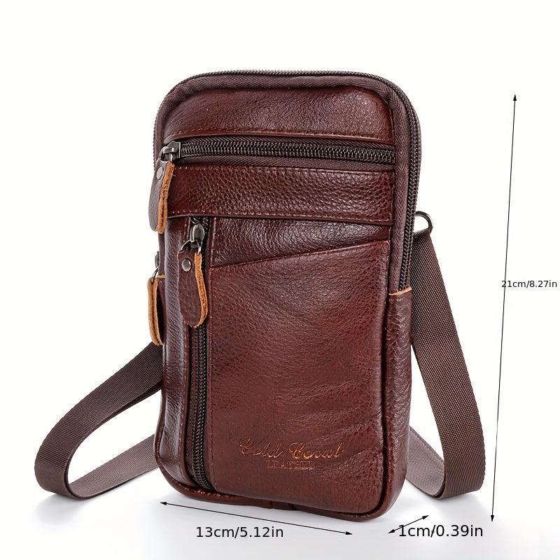 Men's Leather Belt Clip Crossbody Bag